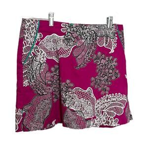 Lady Hagen Womens Golf Skort Skirt Pink Green Floral Paisley Sportswear Cotton 8